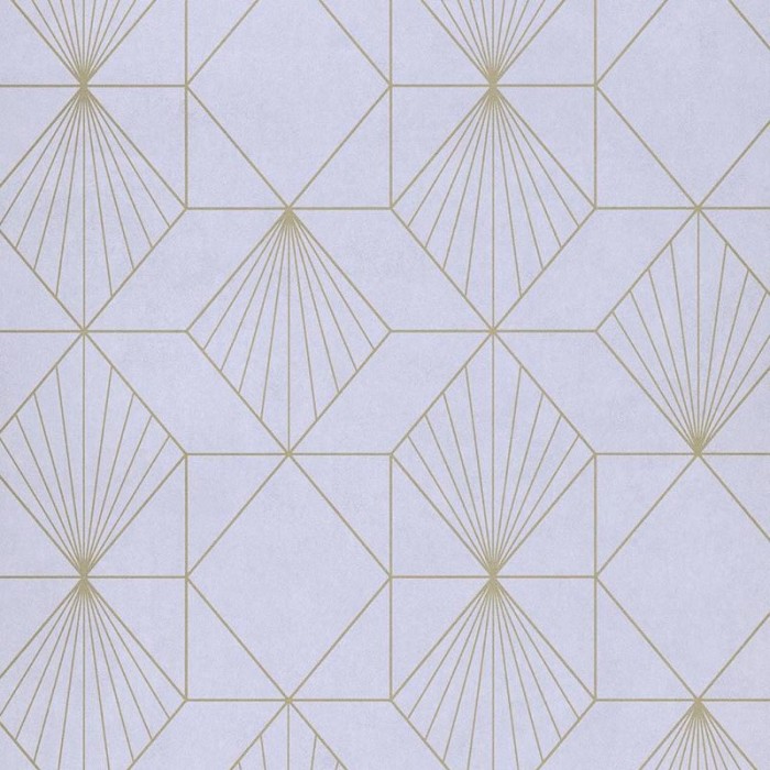 2-5812 - Papel Pintado geométrico lila dorado