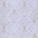 Papeldecor|Papel pintado geométrico lila dorado|Papel Pintado