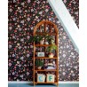 Papeldecor|Tapete Blumen Aquarell schwarz|Tapeten