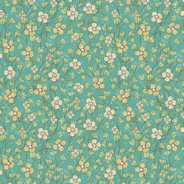 Papel pintado enredadera floral verde -  2-5825