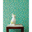 Papeldecor|Vliestapete Blumenranke Grün|Tapeten