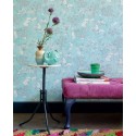 Papeldecor|Wallpaper turquoise floral youth style|Wallpaper