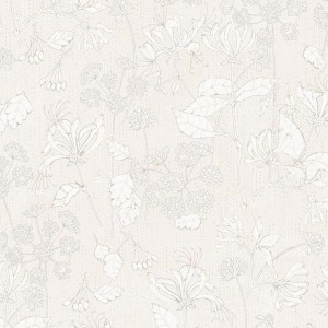 Borastapeter|Tapete Gitter mit Blättern Blumen rustikal romantisch Stil|Skandinavisch