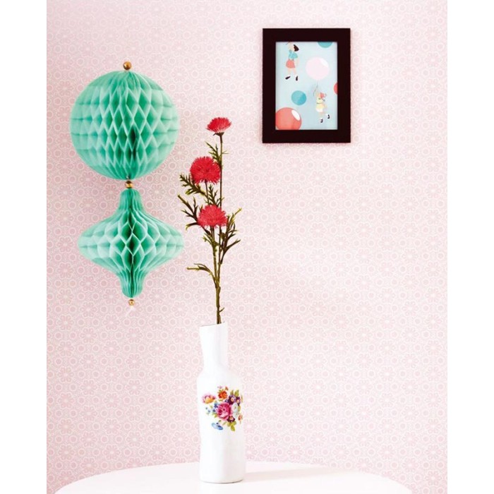 Papel pintado juvenil flores rosa -  2-5840