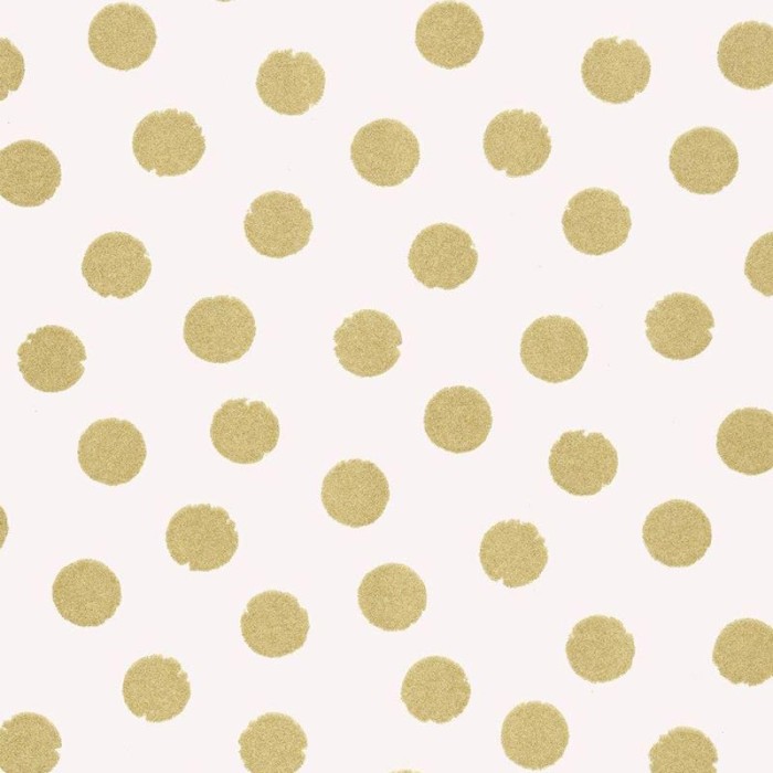 Papeldecor|Papel pintado lunares blando dorado|Papel Pintado