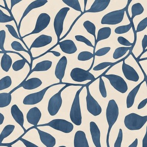 Grandeco|Papier peint floral feuilles tropicales noir et marron|Papier Peint