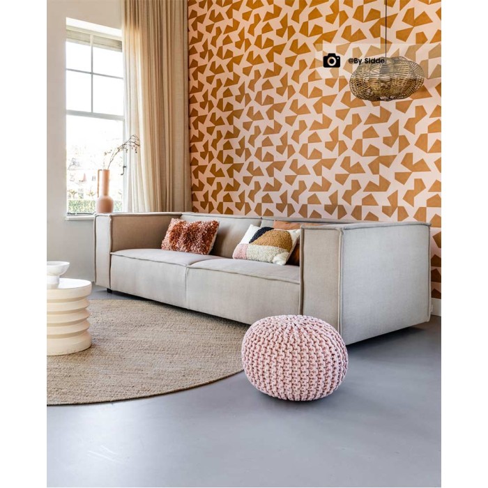Papeldecor|Vliestapete Abstrakt Geometrisch Rosa Orange|Tapeten