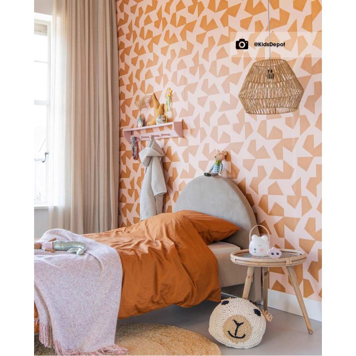 Papeldecor|Papel pintado abstracto geométrico rosa naranaja|Papel Pintado