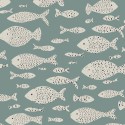 Papeldecor|Papier peint enfants poissons verts|Papier Peint