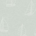 2-5868 - Papel Pintado infantil barquitos verde