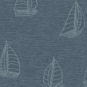 Papeldecor|Kindertapete Segelboote marineblau|Tapeten