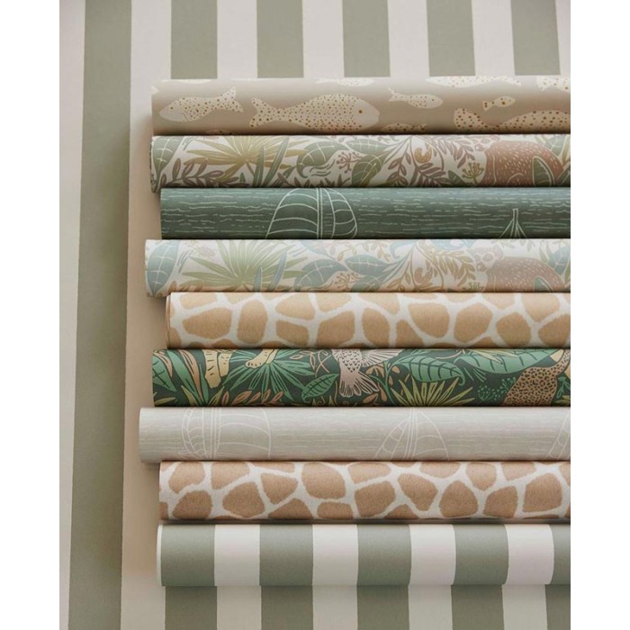 Papeldecor|Children's wallpaper giraffe brown/white|Wallpaper