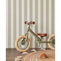 Papeldecor|Papier peint rayures vert mousse et blanc|Papier Peint