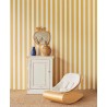 2-5882 - Papel Pintado rayas amarillo ocre/blanco