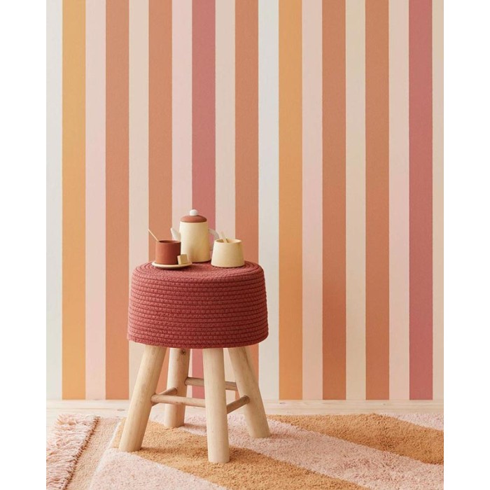 Papeldecor|Papel Pintado rayas colores cálidos|Papel Pintado