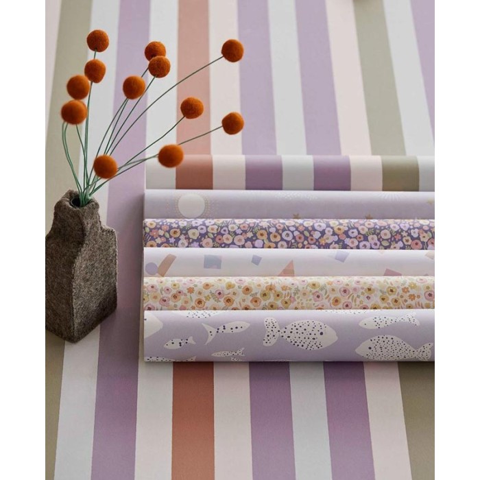 Papeldecor|Papier peint rayures multicolores enfants|Papier Peint