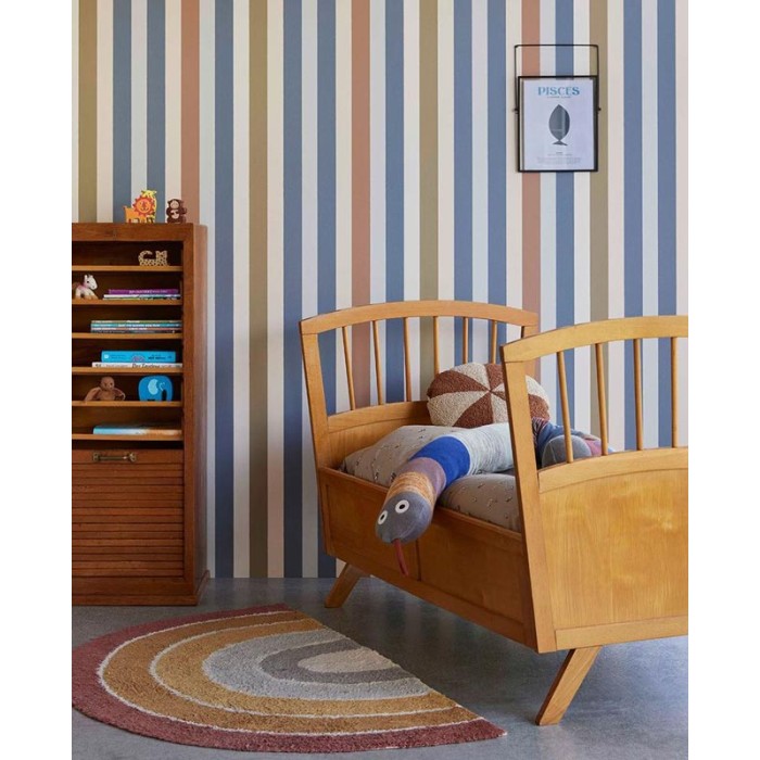 Papeldecor|Multicolor striped wallpaper for kids' bedrooms|Wallpaper