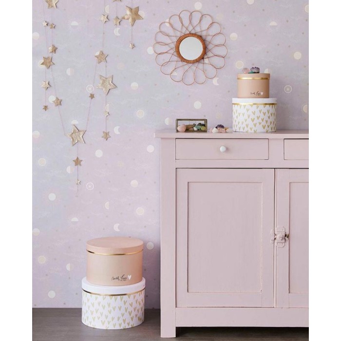 Papeldecor|Papel pintado infantil planetas estrellas|Papel Pintado