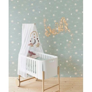 Casadeco|Papier peint enfant village de souris blanc multicolore|Enfants 2