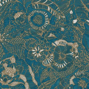 As Creation|Tapete mit sonnenblumengemustert in pastellgrünen Tönen|Vintage Blumen