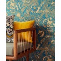 Papeldecor|Vintage-Blumentapete in Grün|Tapeten