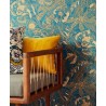 Papeldecor|Vintage-Blumentapete in Grün|Tapeten