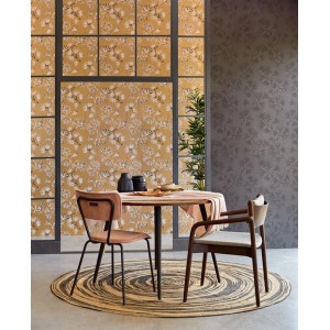 Marburg|Moderne graue und metallic-silberne Blumen-Tapete|Modern 2