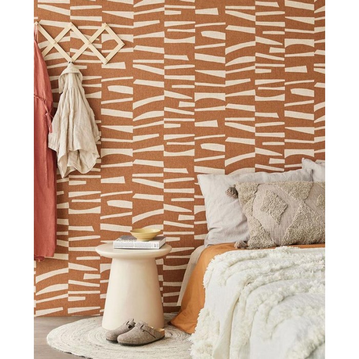 Papeldecor|Ethnic pastel green striped wallpaper|Wallpaper