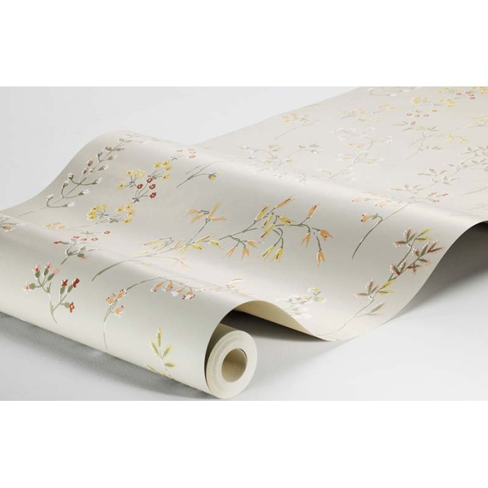 Borastapeter|Papel pintado floral pradera ensueño multicolor gris claro|Escandinavo