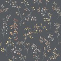 Borastapeter|Wallpaper dark grey multicolor meadow floral|Scandinavian