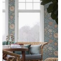 Borastapeter|Wallpaper light earth blue vintage floral|Scandinavian