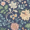 Borastapeter|Papel pintado floral escandinavo azul profundo multicolor|Papel Pintado
