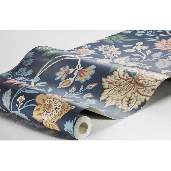 Papel pintado floral escandinavo azul profundo multicolor - Borastapeter Vart Arkiv 2008