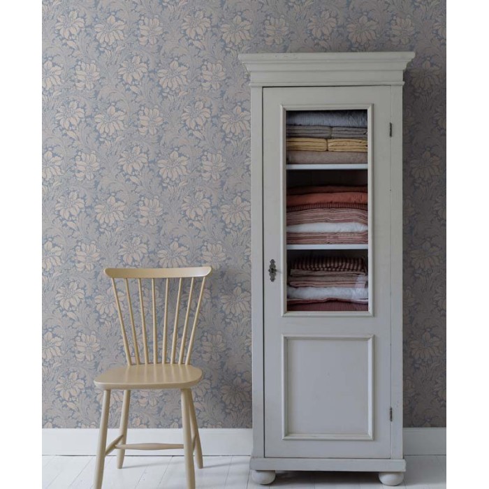 Papel pintado floral escandinavo azul lavanda beige - Borastapeter Vart Arkiv 2010