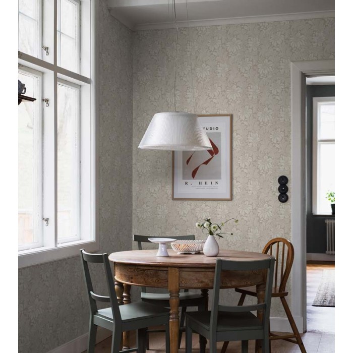 Borastapeter|Papier peint floral scandinave beige multicolore|Papier Peint