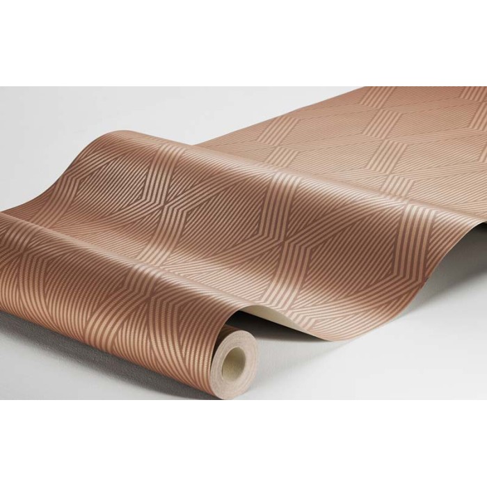 Borastapeter|Papier peint Art Déco rayures étroites rouge doré|Art Déco