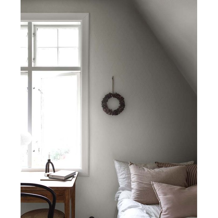 Borastapeter|Papier peint Art Déco rayures étroites blanc nacré|Minimaliste
