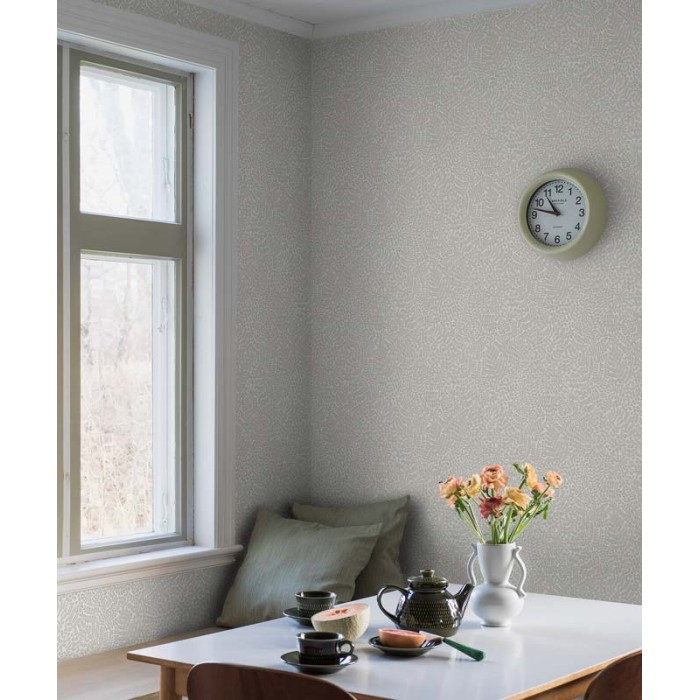 Borastapeter|Papel pintado hojas nórdico verde claro|Papel Pintado