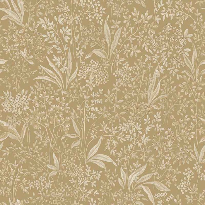 Borastapeter|Papel pintado floral escandinavo ocre oscuro|Papel Pintado