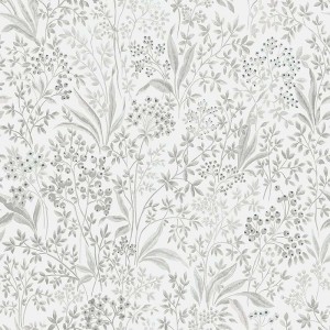 Papeldecor|Papier peint floral, feuilles aquarelle vert|Floral
