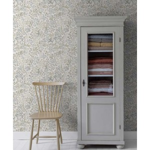 Caselio|Watercolor flowers wallpaper in green tones|Scandinavian 2