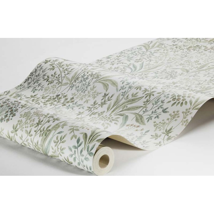 Borastapeter|Wallpaper Scandinavian botanical green and white|Scandinavian
