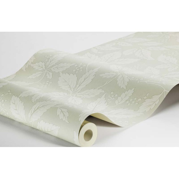 Borastapeter|Papel pintado verde claro vid serpenteante con elegantes hojas y bayas|Papel Pintado