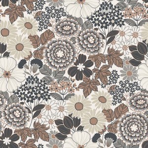 Papeldecor|Papier peint géométrique à cercles style moderne gris taupe|Papier Peint