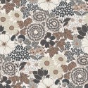 Borastapeter|Wallpaper white brown blooming flowers and leaves|Wallpaper
