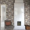 Borastapeter|Wallpaper white brown blooming flowers and leaves|Wallpaper