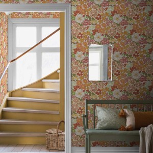 Papeldecor|Children’s checkered wallpaper in blue, green, and brown on white|Wallpaper 2