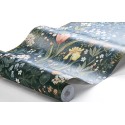 Borastapeter|Papel pintado floral azul petróleo estilo escandinavo|Papel Pintado
