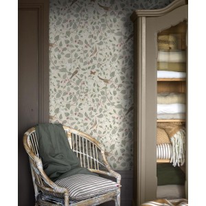 Eijffinger|Beige burlap floral wallpaper|Floral 2