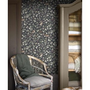 Casamance|Papel pintado flores de jardín rosa y verde|Papel Pintado 2